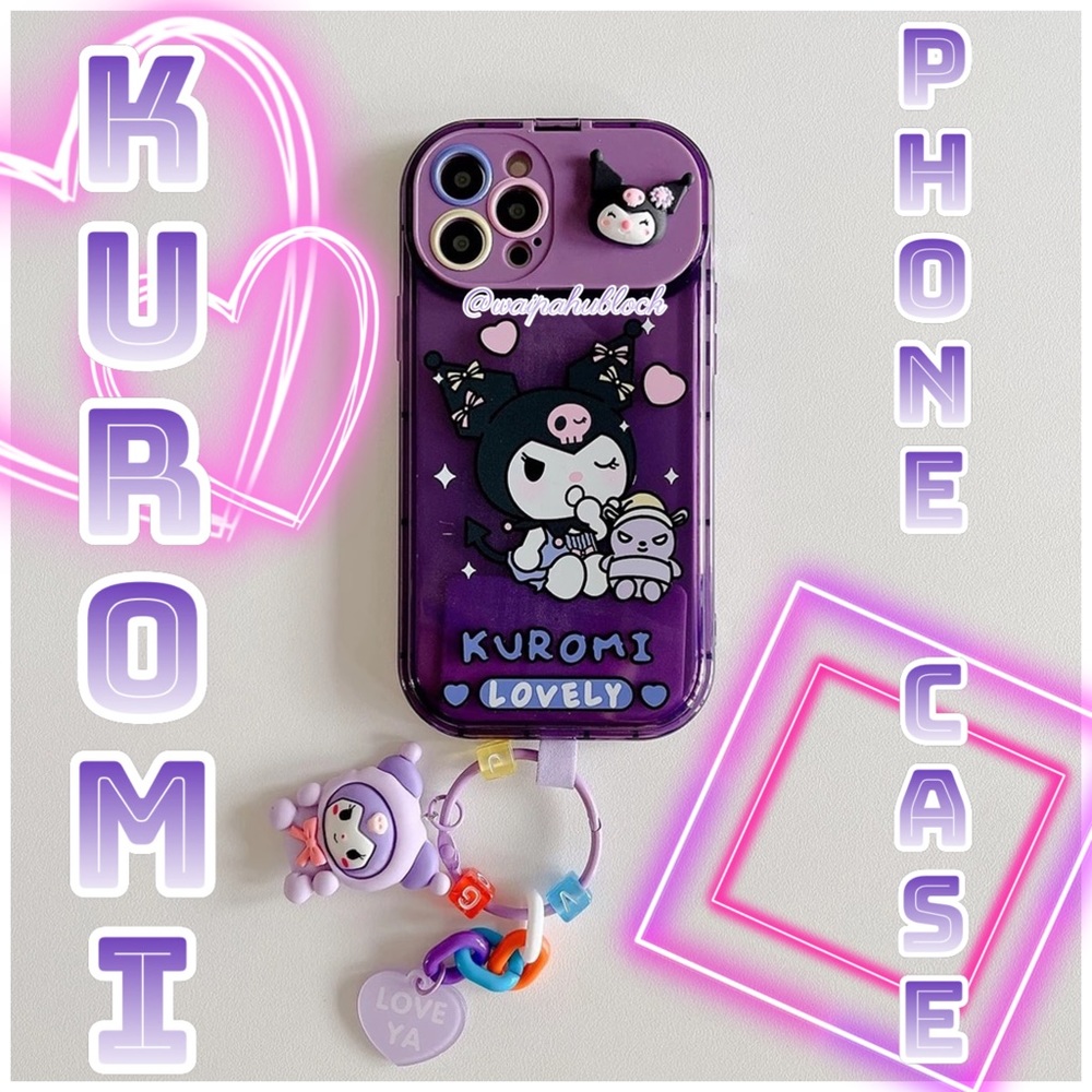Kuromi Phone Case with Charm